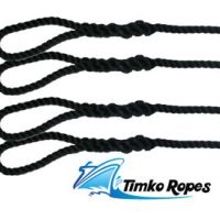 8mm Pre-Spliced 3-Strand Polyester Fender Ropes/Lines x 1.5m (4 Pack)